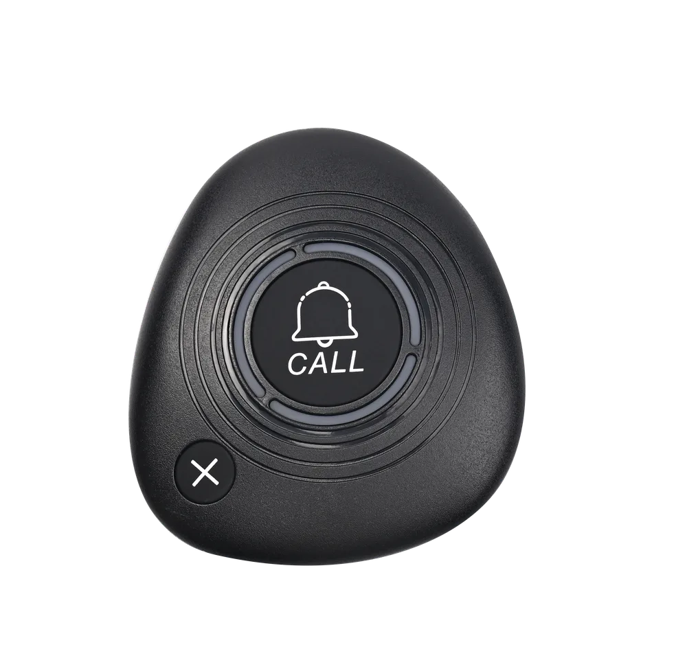 Pebble call button in Onyx black